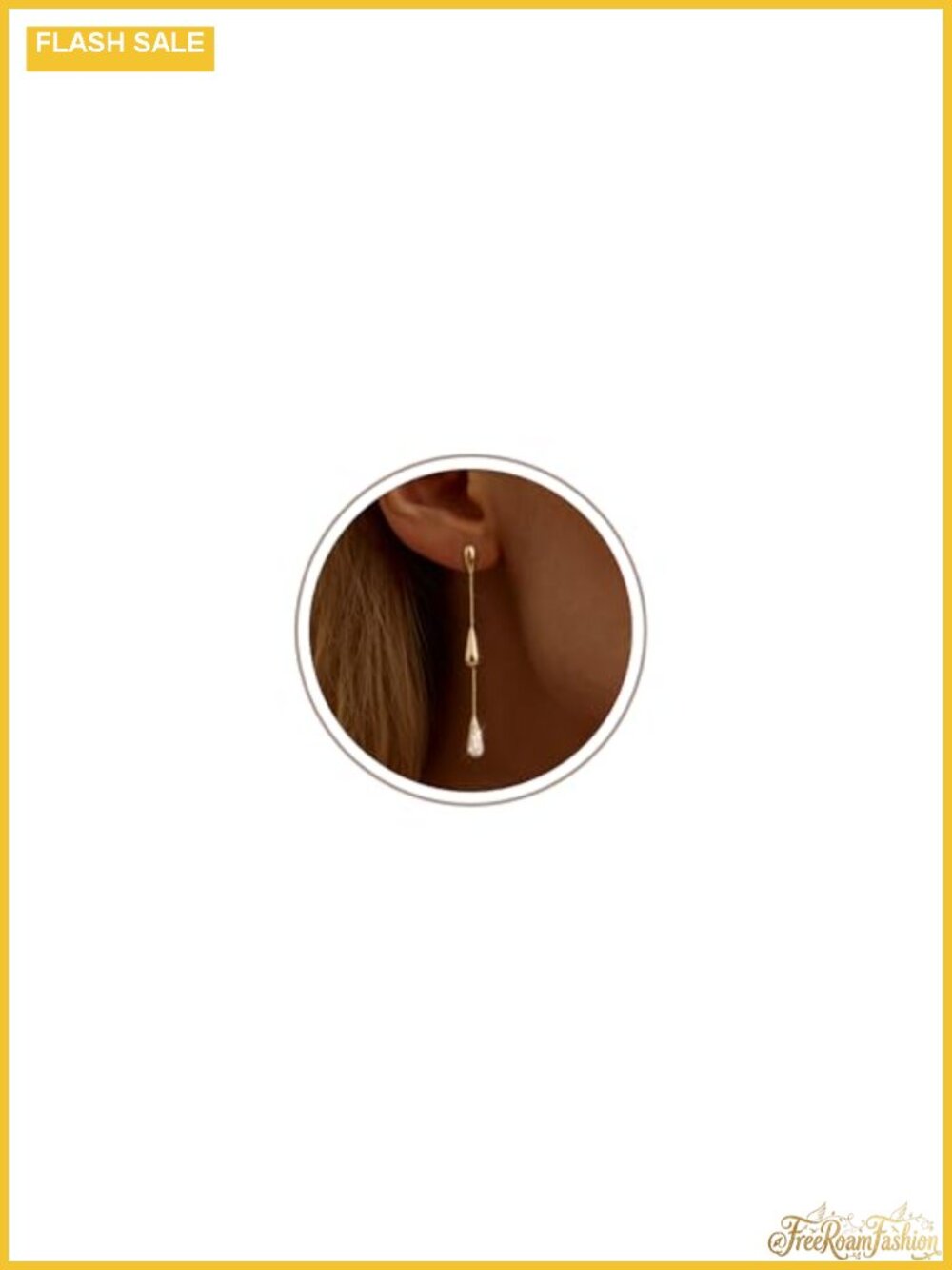 Gold CZ Teardrop Dangle Earrings for Women Long Chain Drops